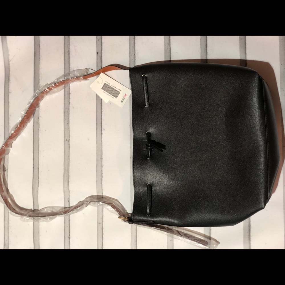 Justfab Bucket Bag Black Crossbody Large